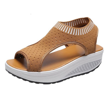 Flying Woven Sandals Women's Flat Bottomed Fashion Simple Sandals