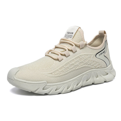 Spring New Breathable Thin Mesh Flyknit Casual Versatile Men's Sneakers