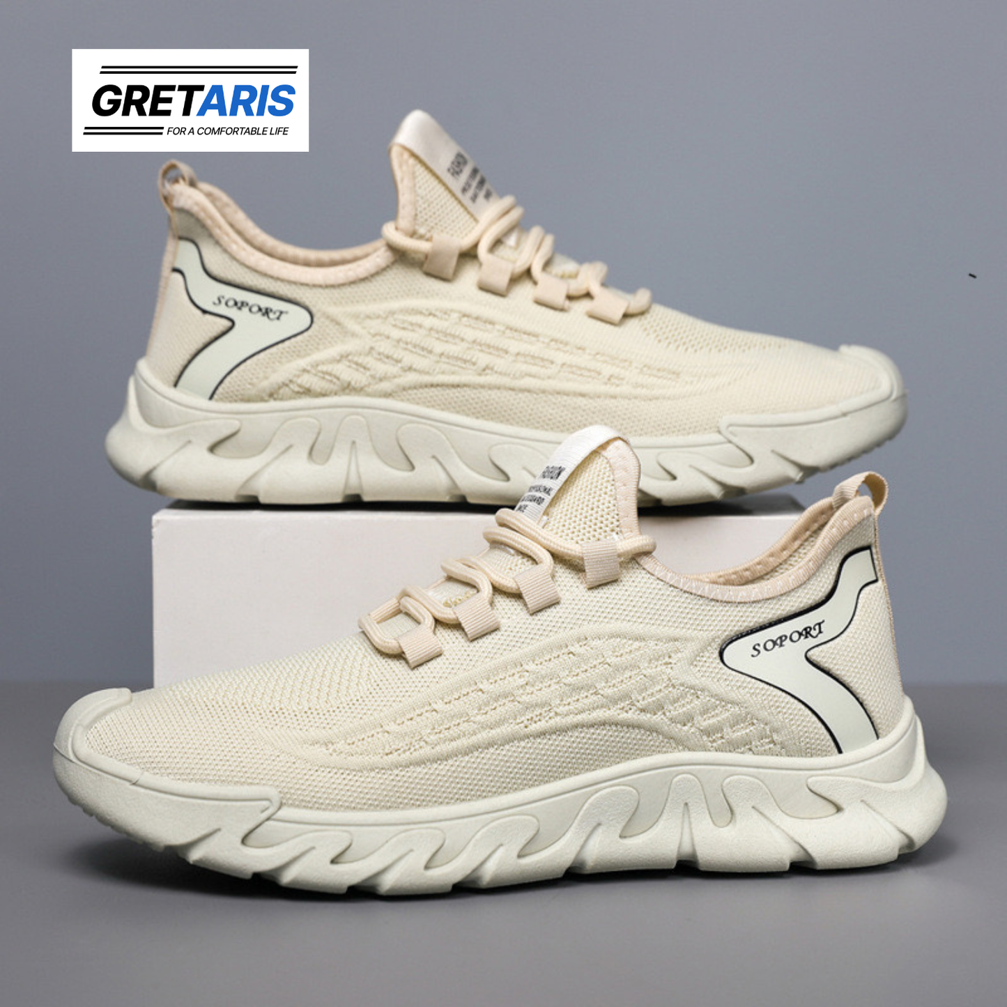 Spring New Breathable Thin Mesh Flyknit Casual Versatile Men's Sneakers