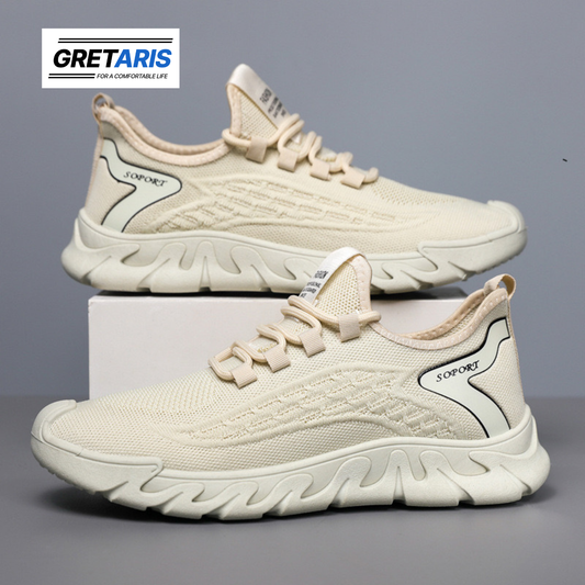 Spring New Breathable Thin Mesh Flyknit Casual Versatile Men's Sneakers