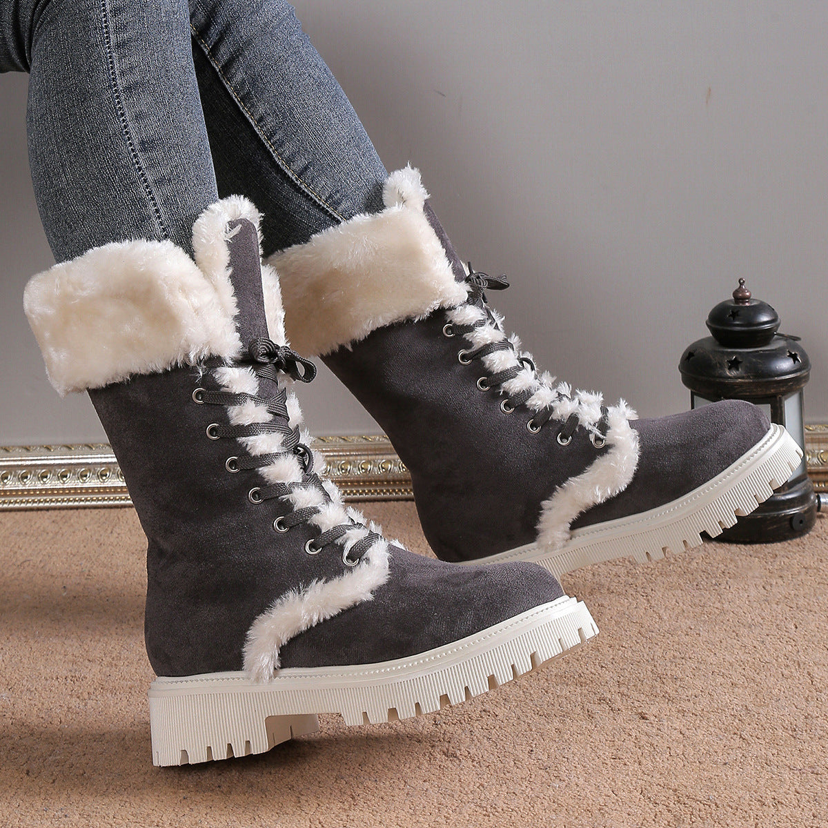 Sofia-G Comfort Women’s Winter Lace-up Snow Boots